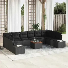 vidaxl-zestaw-sof-na-ogrod-z-poduszka-11-pcs-czarny-polirattan
