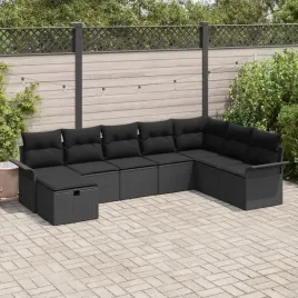 vidaxl-zestaw-sof-na-ogrod-z-poduszka-8-pcs-czarny-polirattan
