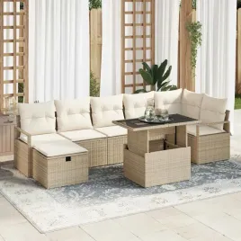 vidaxl-zestaw-sof-na-ogrod-z-poduszka-8-pcs-bezowy-polirattan