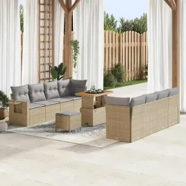 vidaxl-zestaw-sof-na-ogrod-z-poduszka-11-pcs-bezowy-polirattan
