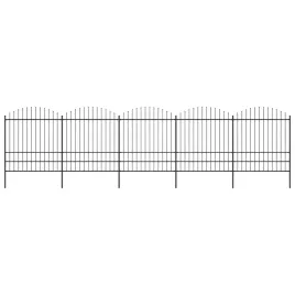 vidaxl-panele-ogrodzeniowe-z-grotami-stal-175-2-x-85-m-czarne