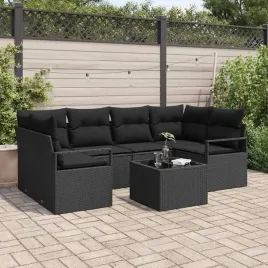 vidaxl-zestaw-sof-na-ogrod-7-pcs-czarny-polirattan-stal-i-szklo