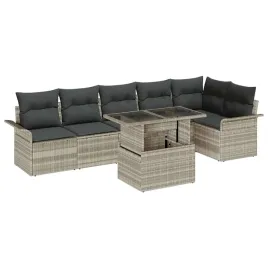 vidaxl-zestaw-sof-na-ogrod-z-poduszka-7-pcs-jasnoszary-polirattan