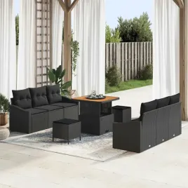 vidaxl-zestaw-sof-na-ogrod-z-poduszka-9-pcs-czarny-polirattan