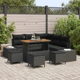 vidaxl-zestaw-sof-na-ogrod-z-poduszka-9-pcs-czarny-polirattan