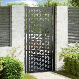 vidaxl-brama-ogrodowa-czarna-100x200-cm-stalowy-wzor-krzyza