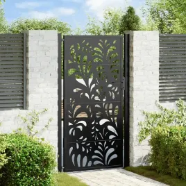 vidaxl-brama-ogrodowa-czarna-100x175-cm-stalowa-wzor-fali