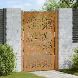 vidaxl-brama-ogrodowa-100x125-cm-stal-nierdzewna-wzor-liscia