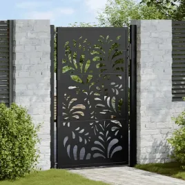 vidaxl-brama-ogrodowa-czarna-100x150-cm-stalowa-wzor-fali