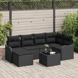 vidaxl-zestaw-sof-na-ogrod-z-poduszka-7-pcs-czarny-polirattan
