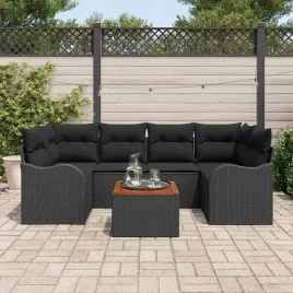 vidaxl-zestaw-sof-na-ogrod-z-poduszka-7-pcs-czarny-polirattan