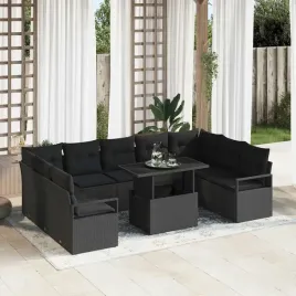 vidaxl-zestaw-sof-na-ogrod-z-poduszka-10-pcs-czarny-polirattan
