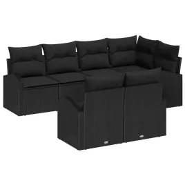 vidaxl-zestaw-sof-na-ogrod-z-poduszka-7-pcs-czarny-polirattan