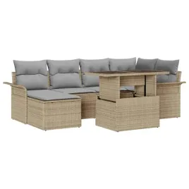 vidaxl-zestaw-sof-na-ogrod-z-poduszka-7-pcs-bezowy-polirattan