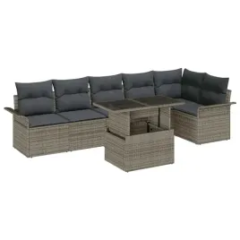 vidaxl-zestaw-sof-na-ogrod-z-poduszka-7-pcs-szary-polirattan