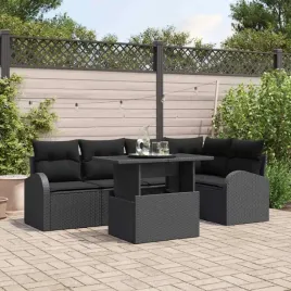 vidaxl-zestaw-sof-na-ogrod-z-poduszka-6-pcs-czarny-polirattan