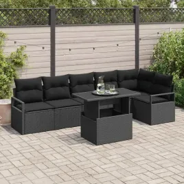 vidaxl-zestaw-sof-na-ogrod-z-poduszka-7-pcs-czarny-polirattan