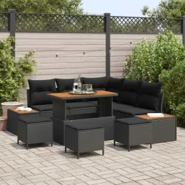 vidaxl-zestaw-sof-na-ogrod-z-poduszka-9-pcs-czarny-polirattan