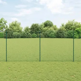 vidaxl-ogrodzenie-z-slupkiem-zielony