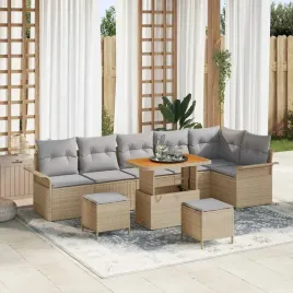 vidaxl-zestaw-sof-na-ogrod-z-poduszka-9-pcs-bezowy-polirattan