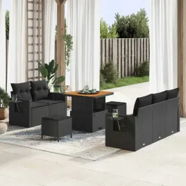 vidaxl-zestaw-sof-na-ogrod-z-poduszka-8-pcs-czarny-polirattan