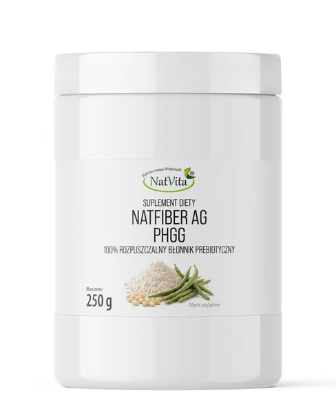 Błonnik Rozpuszczalny Pokarmowy Prebiotyk Natfiber AG PHGG 250g NatVita