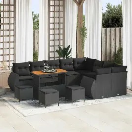 vidaxl-zestaw-sof-na-ogrod-z-poduszka-13-pcs-czarny-rattan-poli