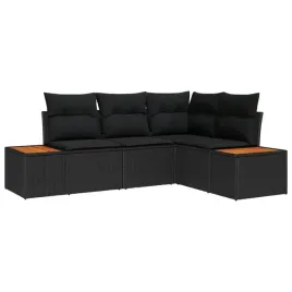 vidaxl-zestaw-sof-na-ogrod-z-poduszka-5-pcs-czarny-polirattan