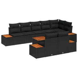 vidaxl-zestaw-sof-na-ogrod-z-poduszka-9-pcs-czarny-polirattan