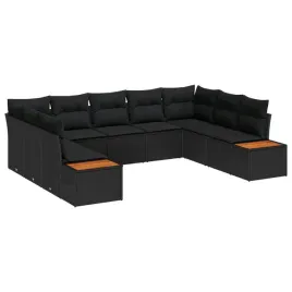 vidaxl-zestaw-sof-na-ogrod-z-poduszka-9-pcs-czarny-polirattan