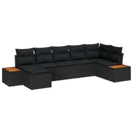 vidaxl-zestaw-sof-na-ogrod-z-poduszka-7-pcs-czarny-polirattan