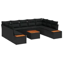 vidaxl-zestaw-sof-na-ogrod-z-poduszka-10-pcs-czarny-polirattan