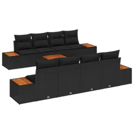 vidaxl-zestaw-sof-na-ogrod-z-poduszka-9-pcs-czarny-polirattan