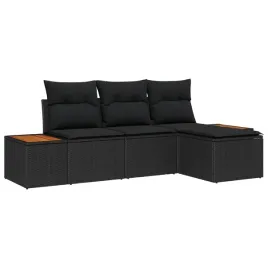 vidaxl-zestaw-sof-na-ogrod-z-poduszka-4-pcs-czarny-polirattan