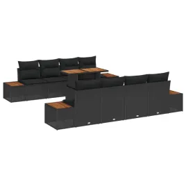 vidaxl-zestaw-do-jadalni-w-ogrodzie-z-poduszka-9-pcs-czarny-i-brazowy