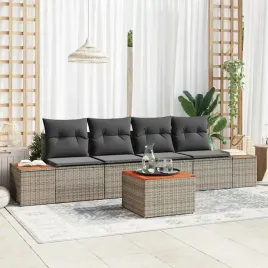 vidaxl-zestaw-sof-na-ogrod-z-poduszka-5-pcs-szary-polirattan