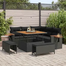 vidaxl-zestaw-sof-na-ogrod-z-poduszka-9-pcs-czarny-polirattan