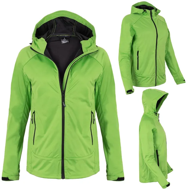 KURTKA DAMSKA SOFTSHELL WIATROODPORNA Z KAPTUREM M