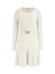 guess-sukienka-bezowa-rozkloszowana-z-dlugim-rekawem-i-paskiem-xs-2ca