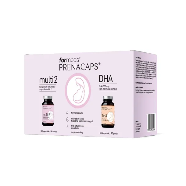 ForMeds Prenacaps Multi 2 + DHA Magnez Rozwój Ciąży 120 kaps. odporność