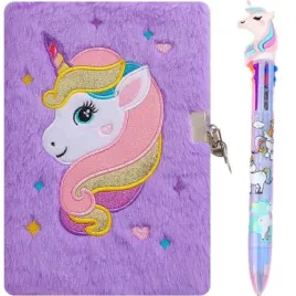 pamietnik-pluszowy-z-jednorozcem-notes-dlugopis-unicorn-do-szkoly