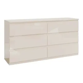 szeroka-komada-z-szufladami-laettan-155-cm-piaskowy-polysk-piaskowy