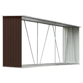 szopa-na-drewno-opalowe-brazowa-stal-galwanizowana-330-x-84-x-144-152-cm