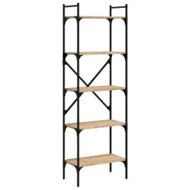regal-na-ksiazki-z-metalowa-rama-dab-sonoma-56x315x174-cm