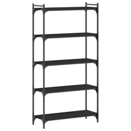 regal-na-ksiazki-czarny-80-x-30-x-154-cm-z-metalowa-rama