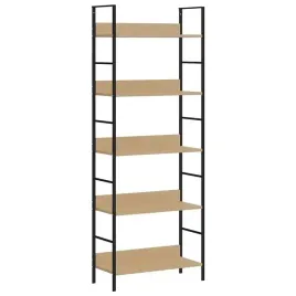 regal-industrialny-5-poziomowy-drewnopodobny-i-stal-dab-czarny-60x276