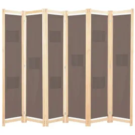 parawan-wolnostojacy-6-panelowy-drewno-jodlowe-brazowy-240x170x4-cm
