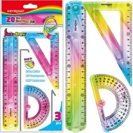 zestaw-geometryczny-elastyczny-keyroad-rainbow-linijka-ekierka-katomierz