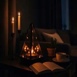 lampion-lustrzany-3d-piramida-przestrzenny-trojkat-nieskonczony-plomien