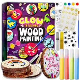 duzy-zestaw-do-malowania-na-drewnie-plastry-diy-swiecacy-w-ciemnosci-farby